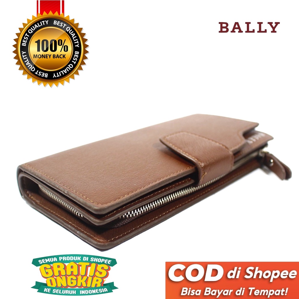 TOKOKOE - Dompet Panjang Pria Wanita bahan Kulit - BAL 53 Brown