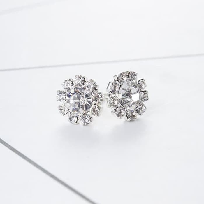 MORYMOSHI A12 Anting Tusuk Permata Bunga Flower Earring Fashion Wanita Korea Aksesoris Fashion Murah