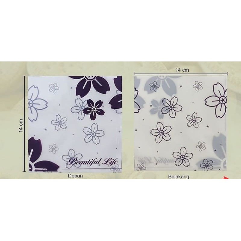 

Plastik OPP Printing seal UK.14x14cm 0.3mic 1pack 97-100lbr