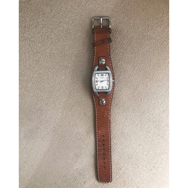jam tangan fossil preloved second watch coklat gaban mini