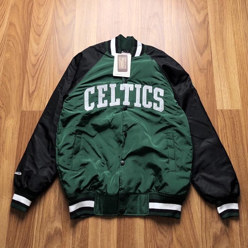 VARSITY JACKET CELTICS HIJAU COMBY HITAM FULLTAG PRIA &amp; WANITA