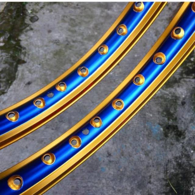 Velg TDR ring 17 uk 140/140 gold/blue sepasang