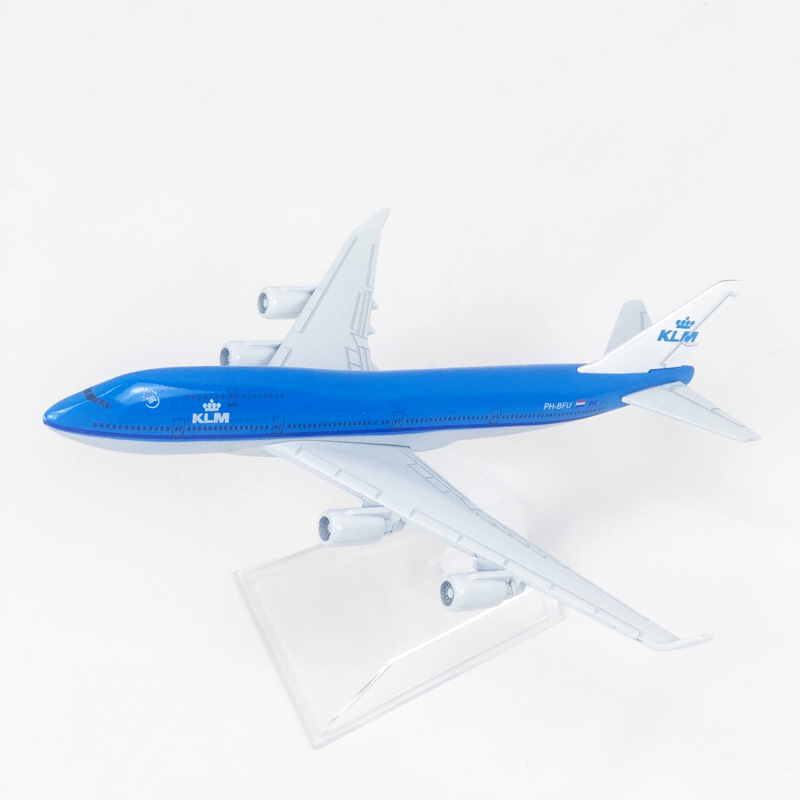 Klm Miniatur Diecast Pesawat Terbang Dutch Airlines Boeing B747 Bahan Metal Alloy