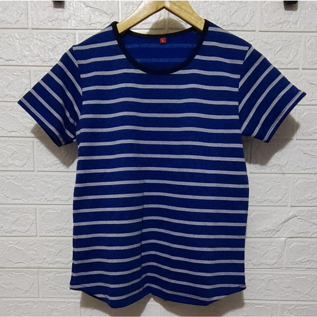 Noveli wear - Kaos stripe wanita lengan pendek babyterry | atasan fashion wanita