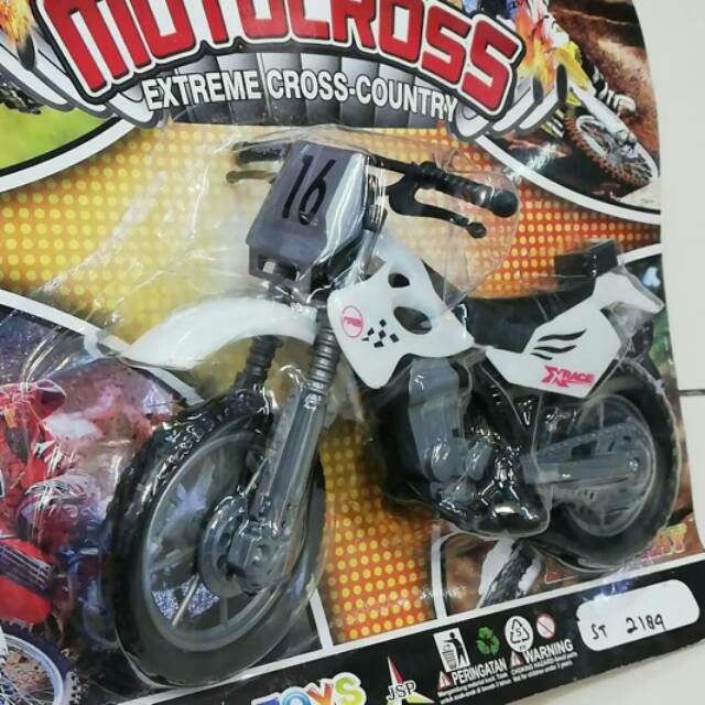 ST2184 Mainan Motor Cross Besar Kemasan Press Mika 2184