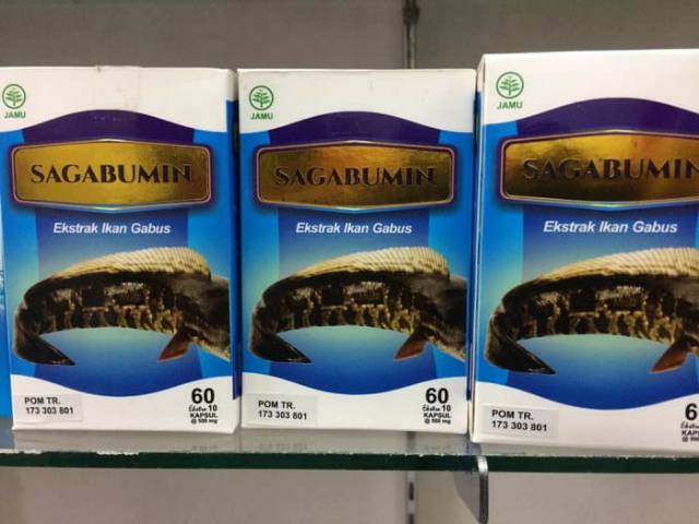 Kapsul Ekstrak Albumin Ikan Gabus Murni Sagabumin 60 Kapsul( Sari Gabus Albumin ) Original