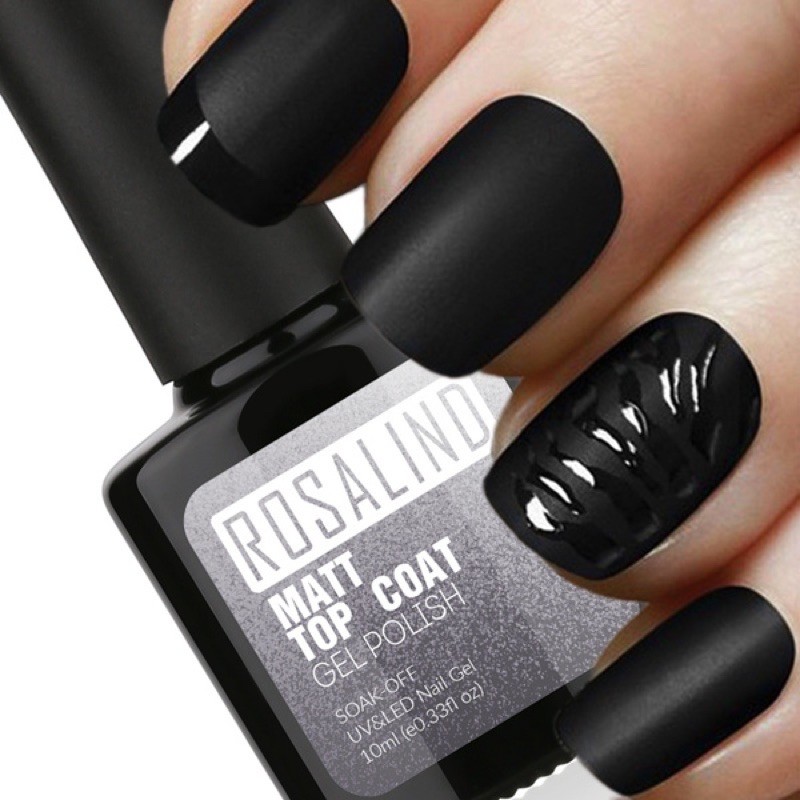 ROSALIND 10ml matt matte top coat soak off gel polish kutek gel mate Produk Good Quality