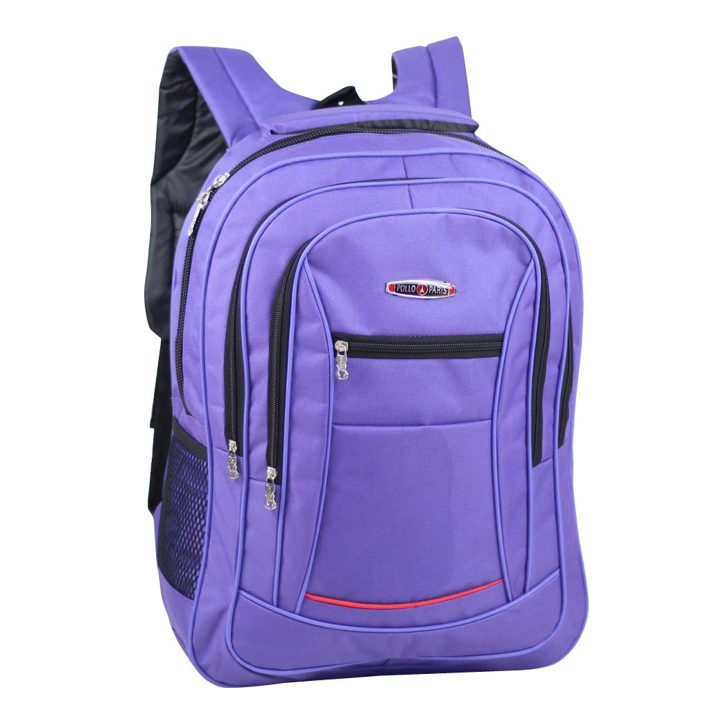 Tas Ungu Tas Polo D300 Tas Pria Tas Punggung Backpack Ransel Sekolah Slot Laptop Tebal Keren