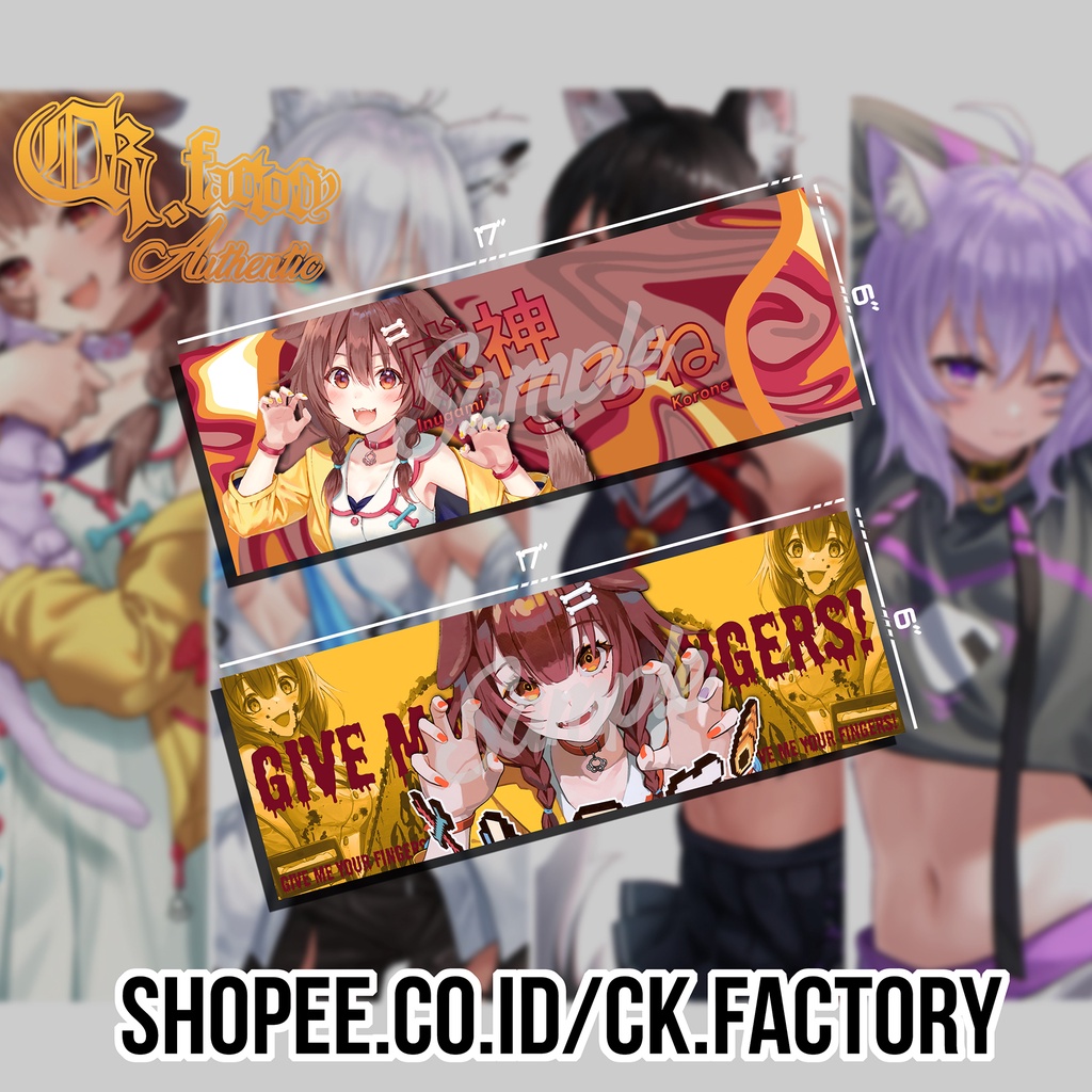 Slap Sticker Anime Hololive Gamers