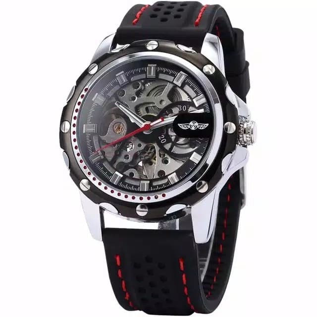 Jam Tangan Pria Mekanik Automatic Winner Sporty Transparan Mewah