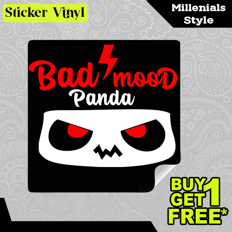 

Stiker Sticker Bad Mood Panda Gambar Unik Desain Keren dan Kekinian Aesthetic Bahan Vinyl Satuan Anti Air