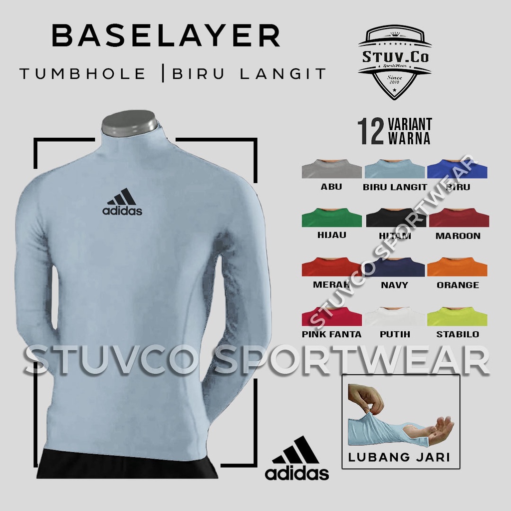 BASELAYER LONGSLEEVE THUMBOLE LENGAN PANJANG JARI DALEMAN DIVING LARI SEPEDA OLAHRAGA PRIA WANITA KEREN