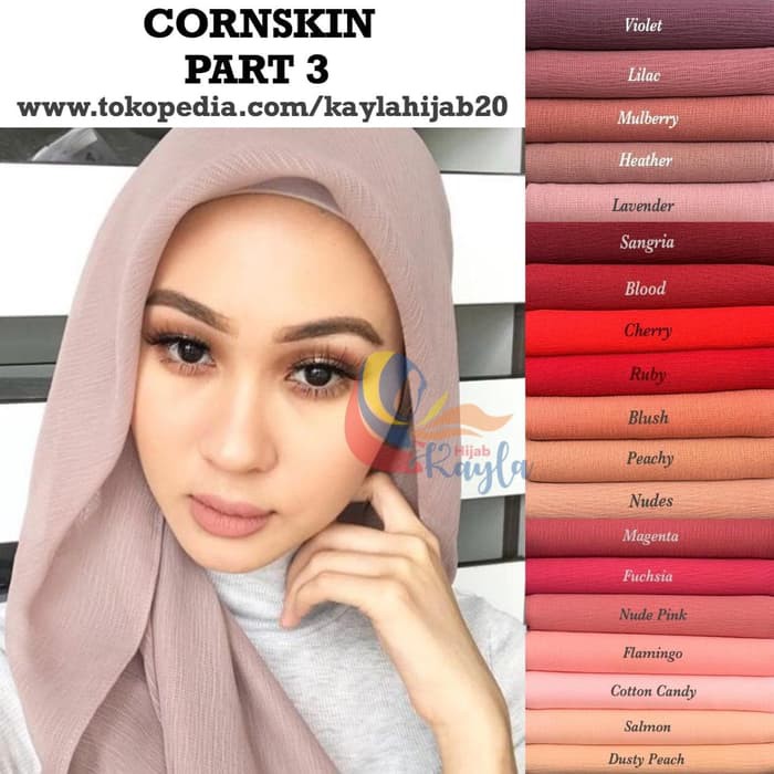 STOCK BARU Hijab segi empat Cornskin Umama PART 3 / kerudung cornskin / hijab