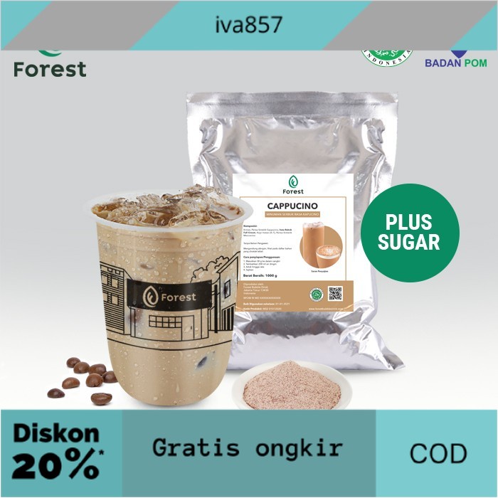 

PROMO Bubuk Minuman CAPPUCCINO Powder 1000g Plus Gula - FOREST Bubble Drink - POWDER GRATIS ONGKIR