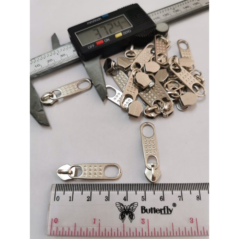 kepala resleting nylon no.5 / kepala resleting jagung no.5 nikel / 100pcs