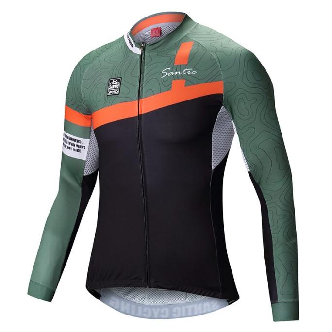 Jersey Sepeda Pria Lengan Panjang Santic Braud Jersey Long Sleeve Dellaananda715