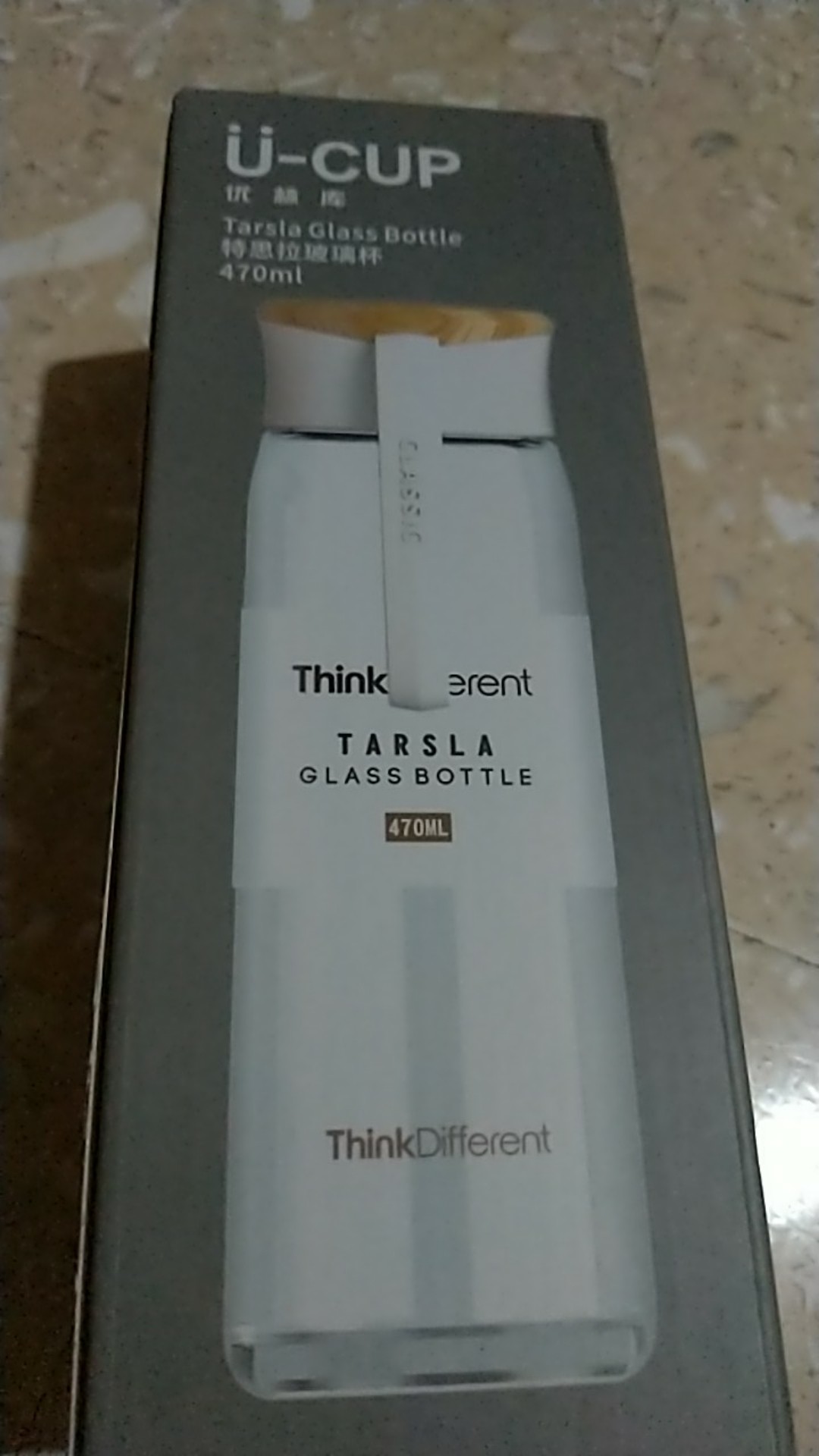 Botol Minum X&w Glass Borosilicate 470ml U-1255