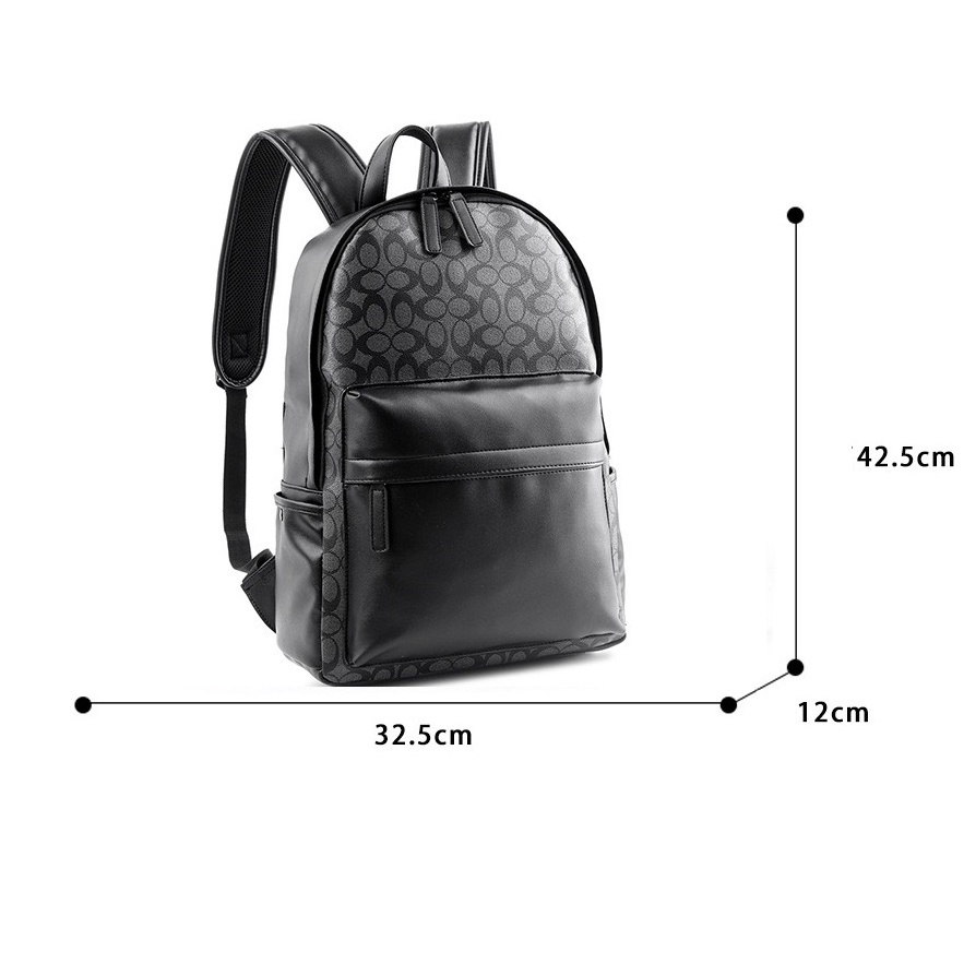 TAS RANSEL 9024 SEKOLAH LIBURAN PREMIUM IMPOR MUAT LAPTOP KULIT PU TEBAL ANTI AIR