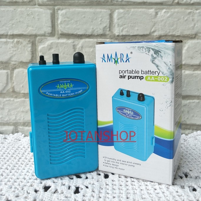 Amara Portable Pompa Udara Aerator Baterai Batre Battery Aquarium Mancing Pancing Ikan