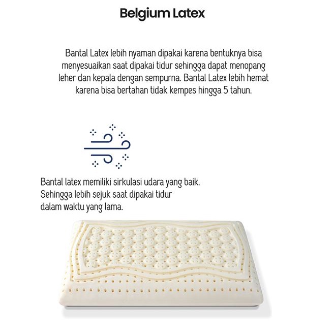 Bantal Latex, 100% Natural Latex Pillow, Marshmallow Livien Sleep