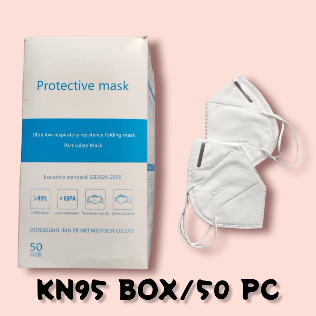 MASKER KN95 5PLY KAWAT LUAR - NON MEDICAL PROTECTIVE KN95 BOX ISI 50PC