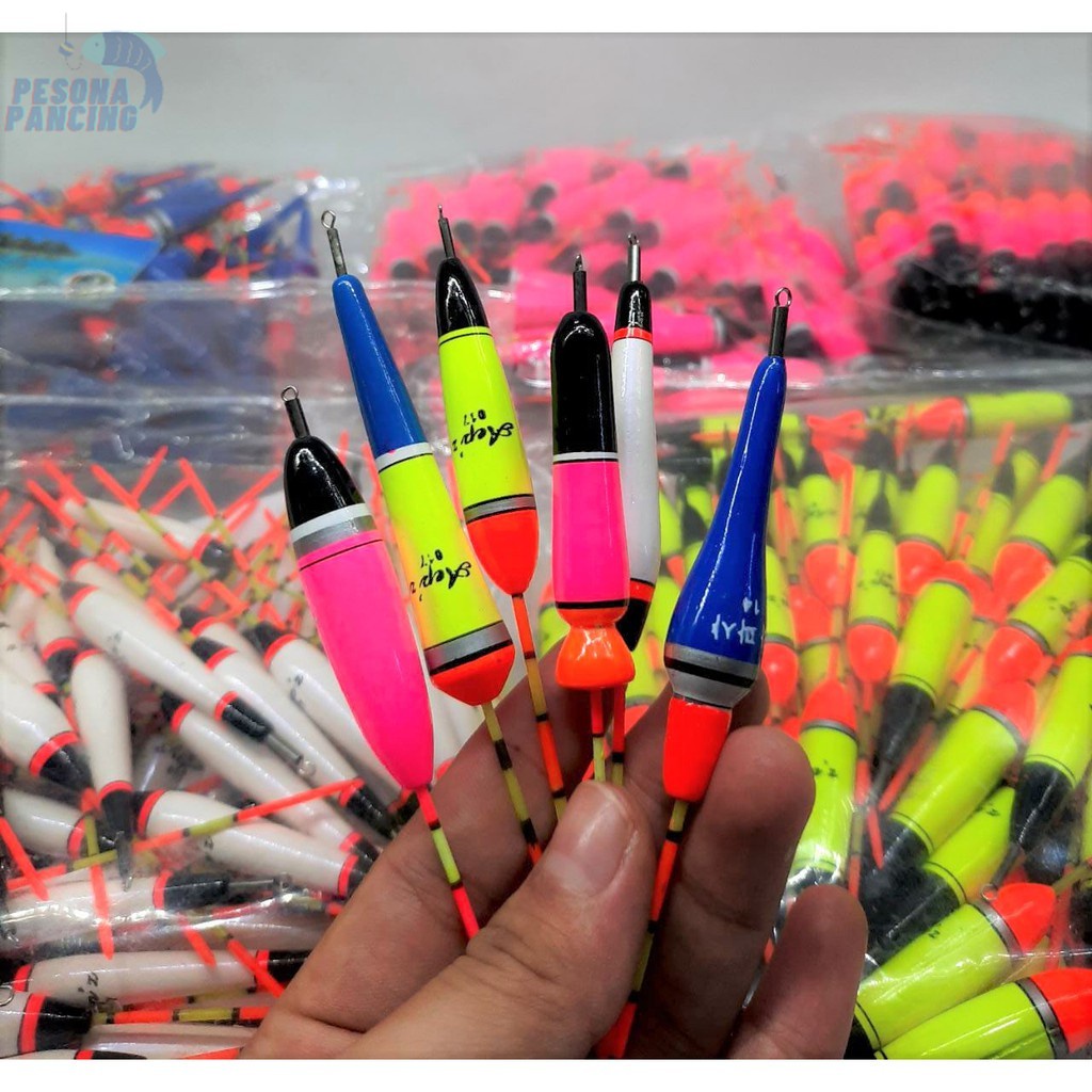 Pelampung Kumbul Pancing KLEMAN Fiber Warna dan Bentuk Random Harga Satuan