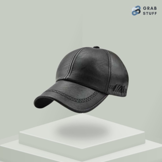 Topi Baseball Aksen Kulit Faux Leather Caps / Topi Kulit Pria Dewasa Topi Baseball Polos Topi Baseball Cewek Polos Murah Elegant / Topi Hat Pria Cowok Distro Baseball Basebal Cap Snapback Keren Aksen Kulit Faux Leather Caps Golf Sport Aksesoris Fashion