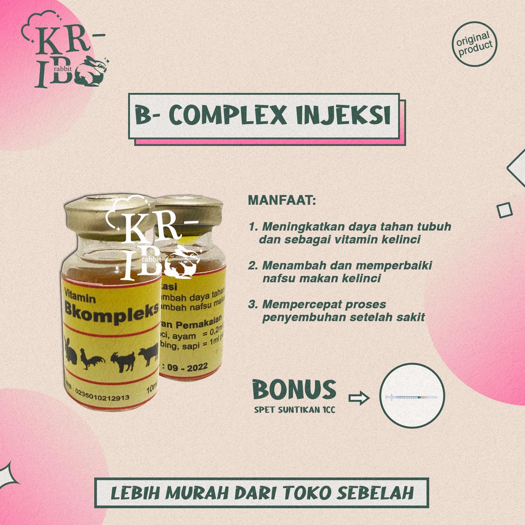 Jual VITAMIN B KOMPLEKS INJEKSI - MENINGKATKAN DAYA TAHAN TUBUH ...