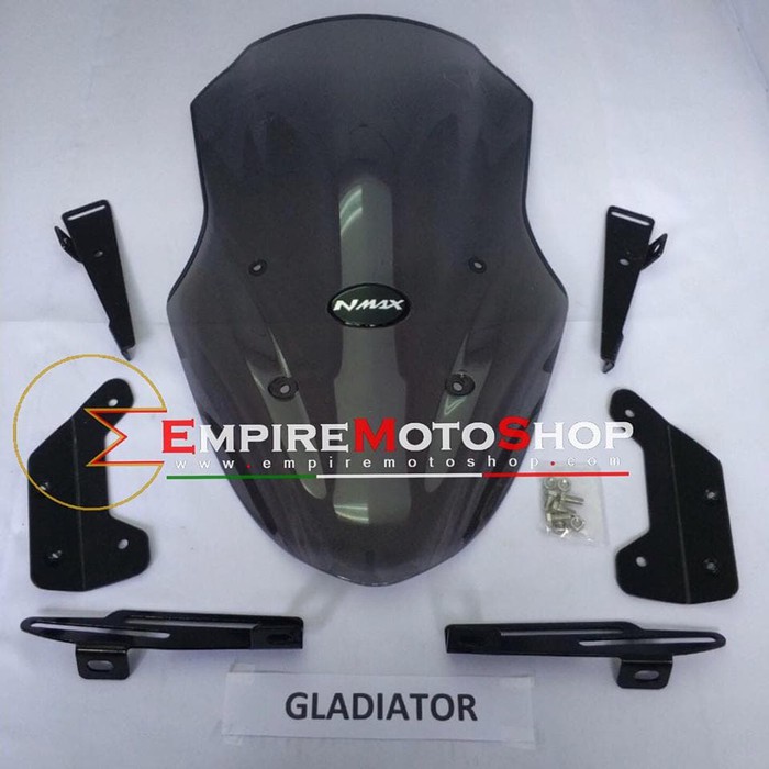 Unik Windshield Nmax Gladiator Smoke plus Bracket Berkualitas