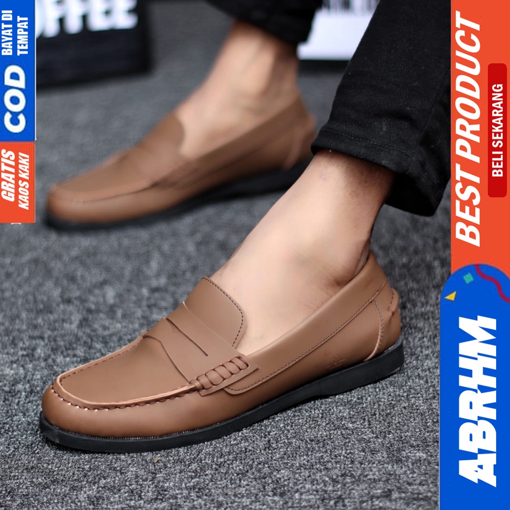 Abrhm Irish - Sepatu Formal Pantofel Pria Kerja Hitam