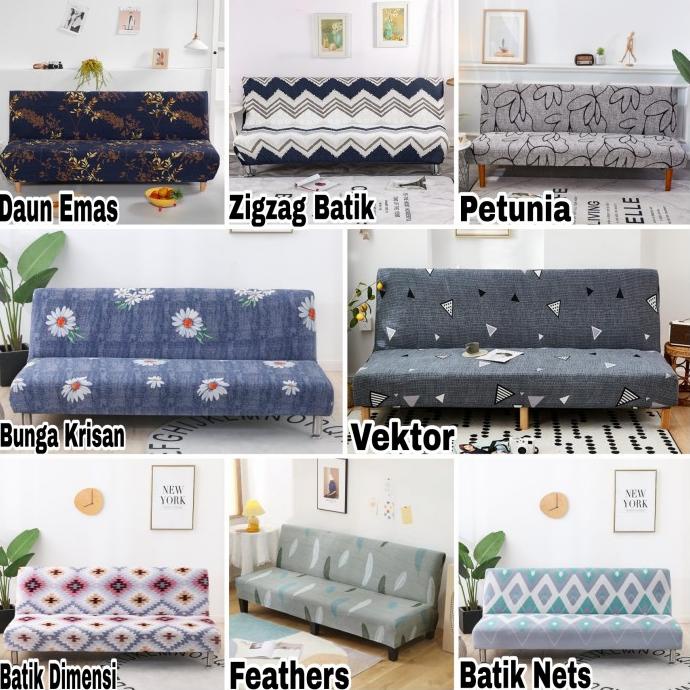 Cover sofa bed INFORMA strecth-Sarung PENUTUP sofa bed ELASTIS motif