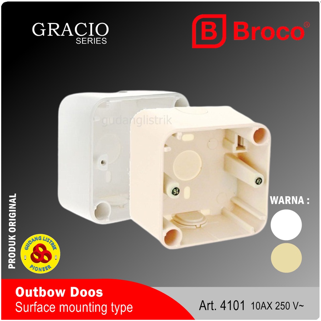 OUTBOW DUS SAKLAR &amp; STOP KONTAK BROCO GRACIO 4101