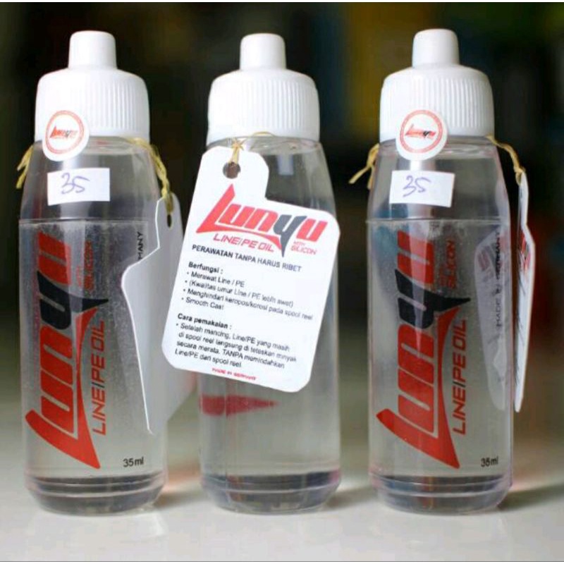 Lunyu PE Oil..minyak pelumas untuk senar PE - senar pancing - pelumas PE