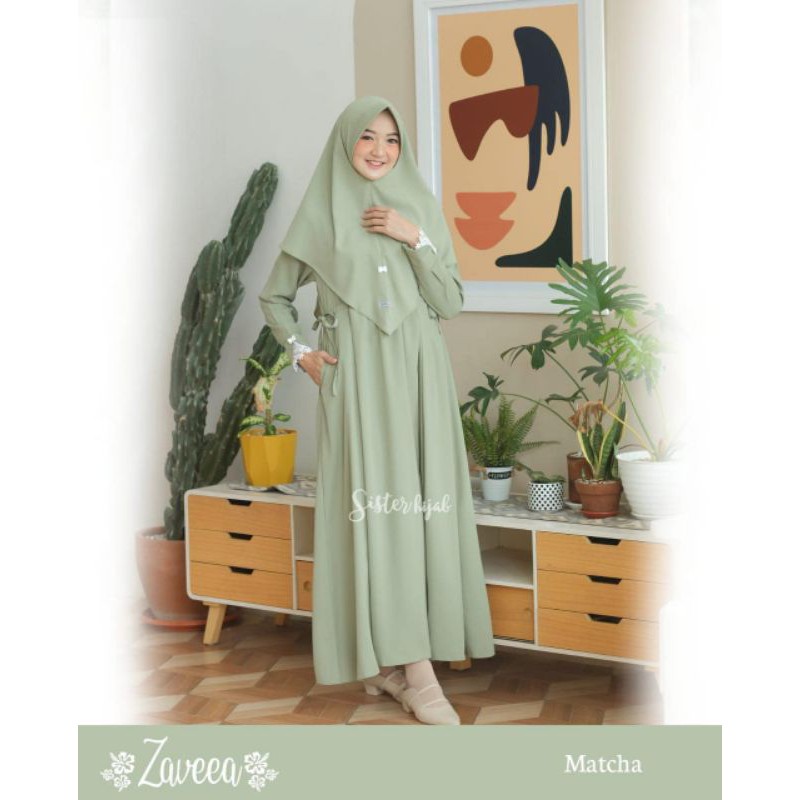 ZAVEEA GAMIS SET SYARI ORI SISTER HIJAB GAMIS BRANDED GAMIS MERK