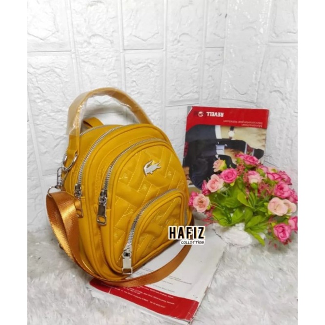 Ransel Mini 3in1 Multifungsi kantong tumpuk Ukuran 21X19CM Terlaris