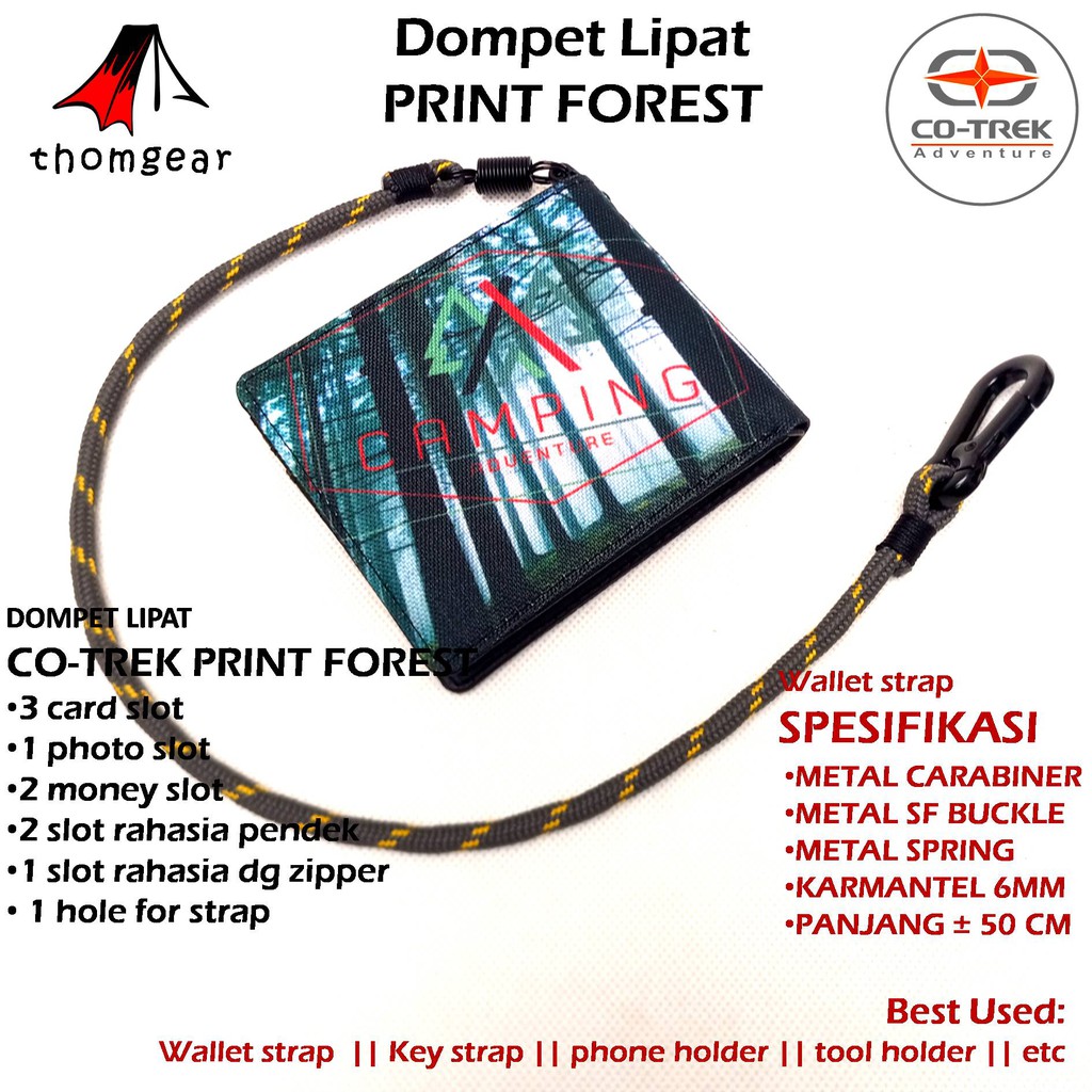 Thomgear Dompet Cotrek Co-Trek Adventure Dompet Print Forest Dan Everest Thomgear Probolinggo Paiton