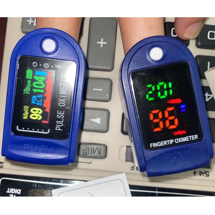 HK-Oxymeter Fingertip Pulse Oximeter Alat Pengukur Saturasi Kadar Oksigen LCD Full Color