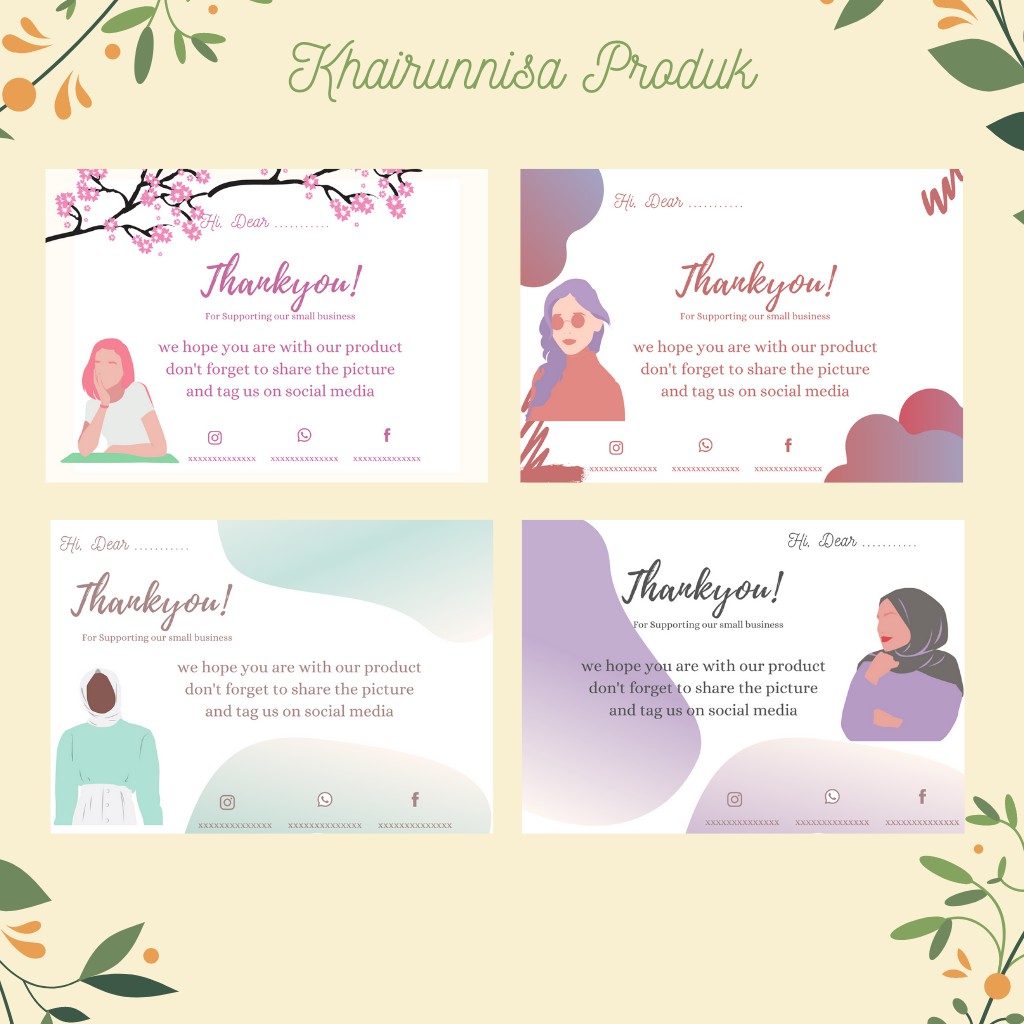 

Thankyou Card olshop / Kartu ucapan terima kasih / kartu perlengkapan olshop / terbaru 2021