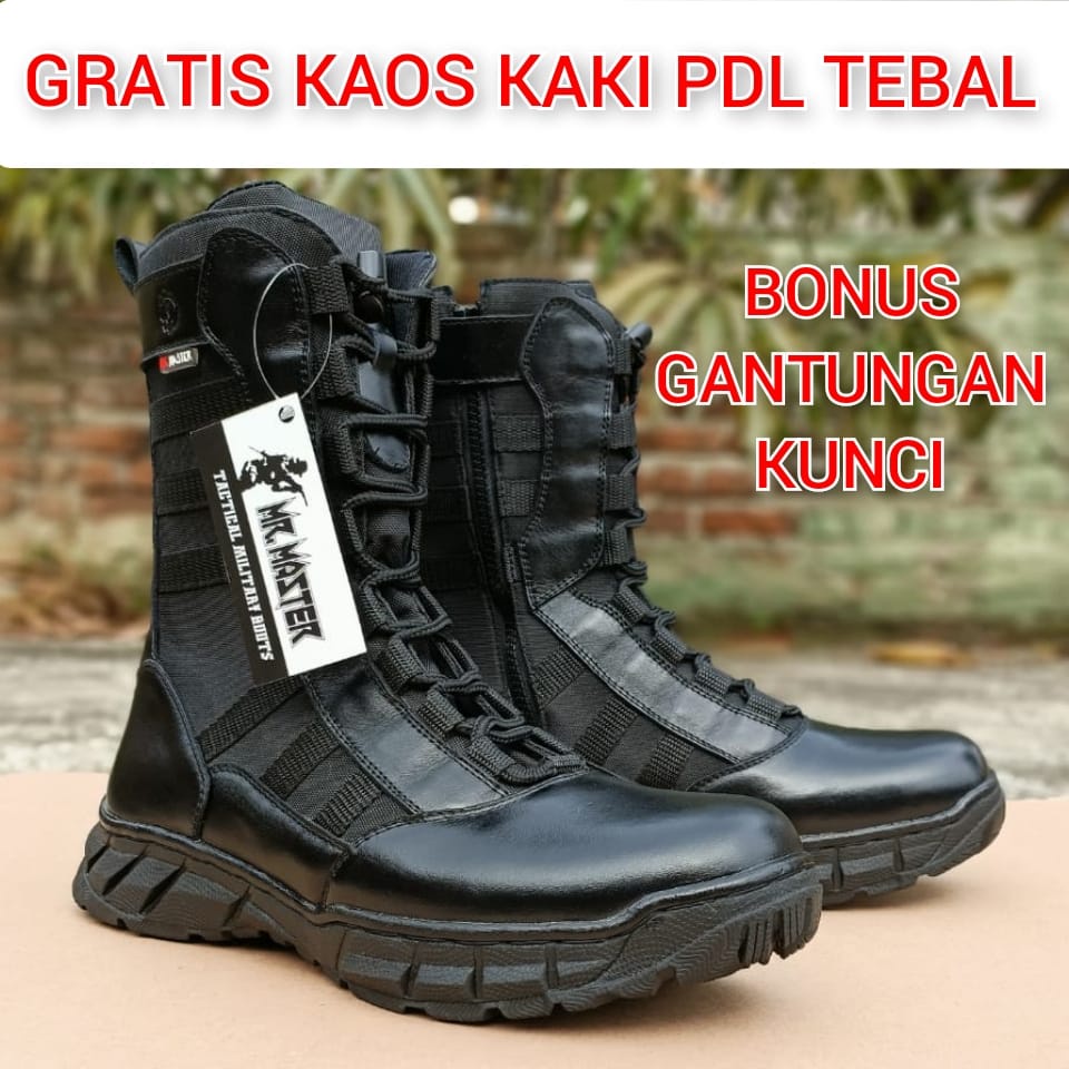 Sepatu Pdl Ninja Weba Model Terbaru Kulit Sapi Asli Merk MR MASTER Sepatu Pdl Dinas Lapangan Tni Polri Security Satpam