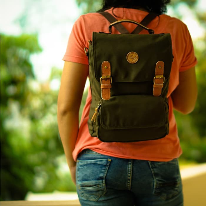Firefly Quincy Dark Brown Backpack / Sling Bag