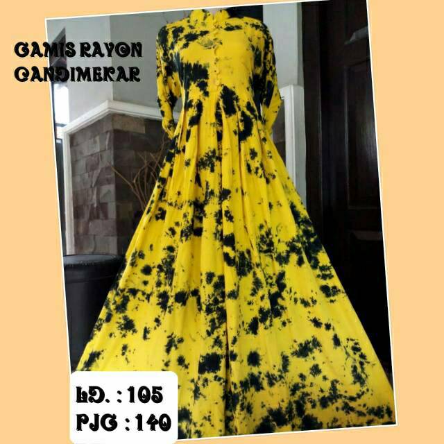Dress syari/ gamis batik rayon premium