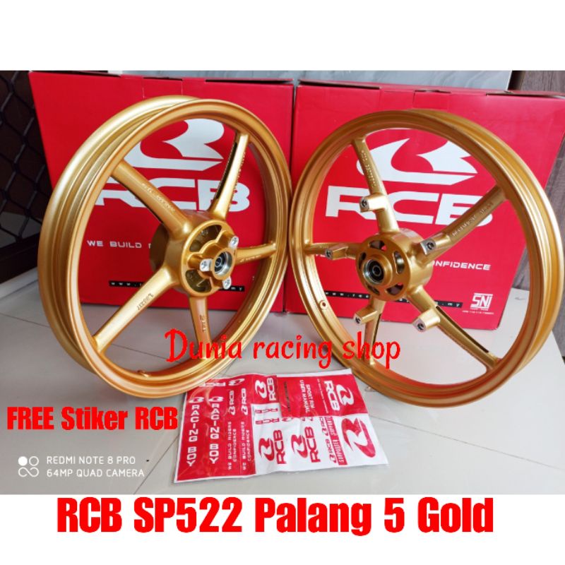 Velg Pelek RCB Satria Fu SP522 palang 5 dan SP811 Palang 10 Gold Velg Racing RCB