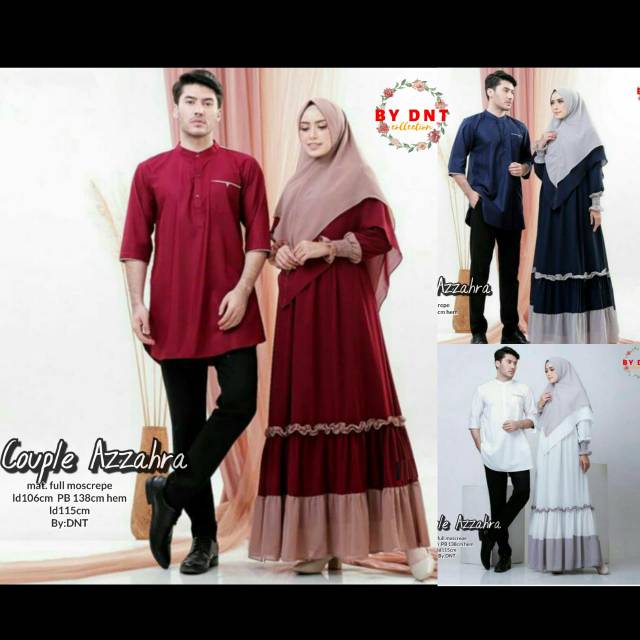 Gamis Couple Azzahra Mosscrape Gamis Syari Muslim
