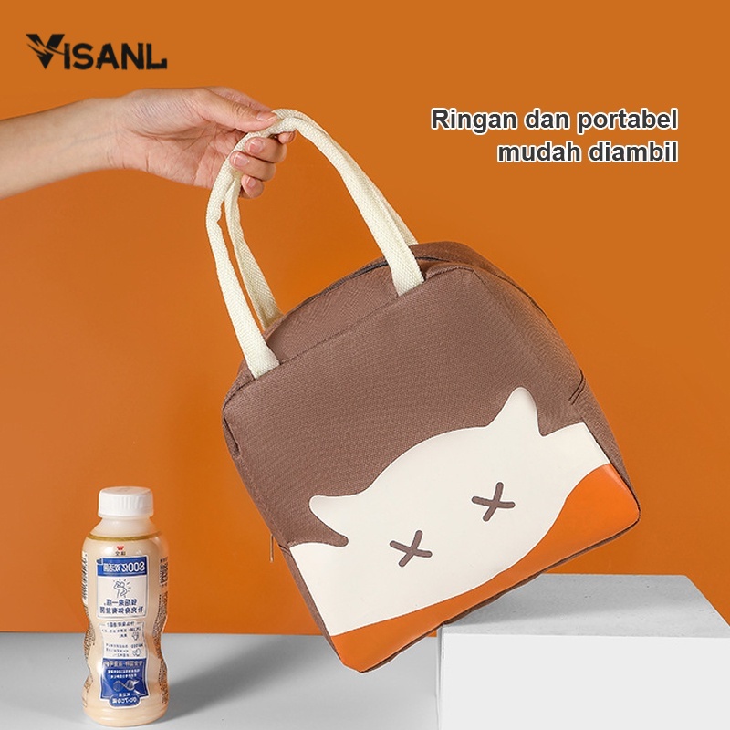 Tas Bekal Lunch Cooler Bag Box Salur Makanan Aluminium Kotak Makan Ransel Anak Karakter