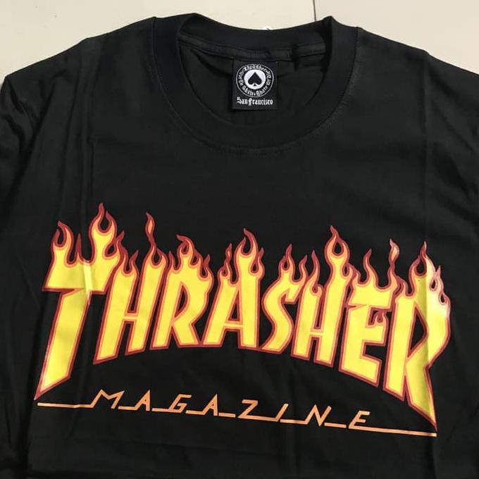 Thrasher Flames Tshirt (Original Black Market) .Aruansy.Olshop