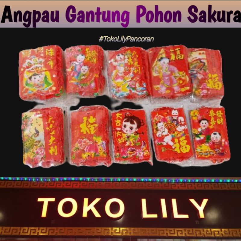 Angpau Gantung Mini / Angpao Imlek Gantung Pohon Sakura Meihua / Angpau Mini