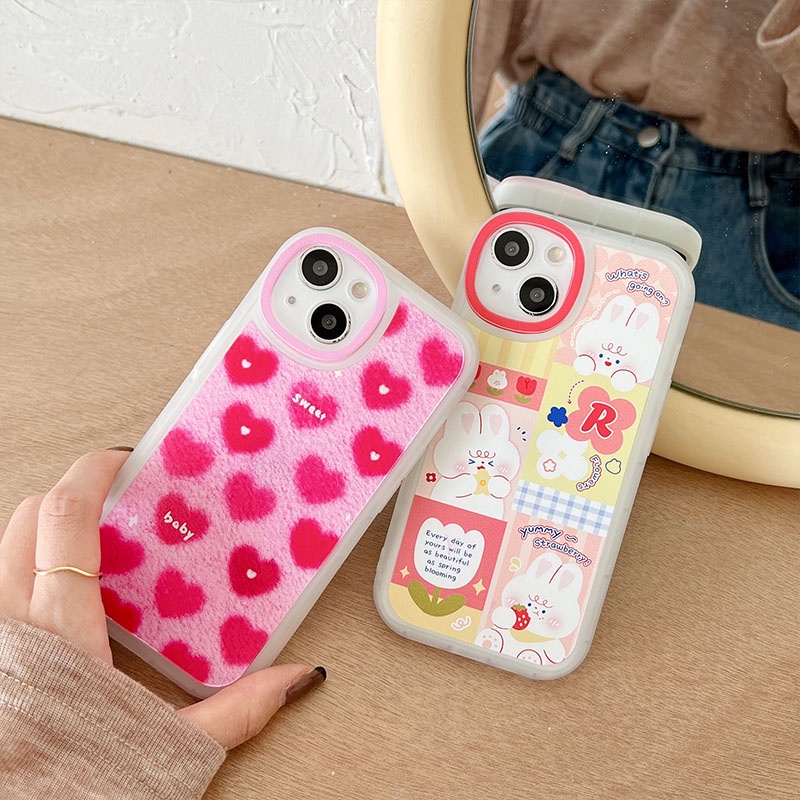 Soft Case TPU Motif Kelinci Untuk Realme C21Y C25Y C11 2021 C31 8 Pro 7i 5 5i 6i C20 C25S C15 C12 C17 C3 C2 20