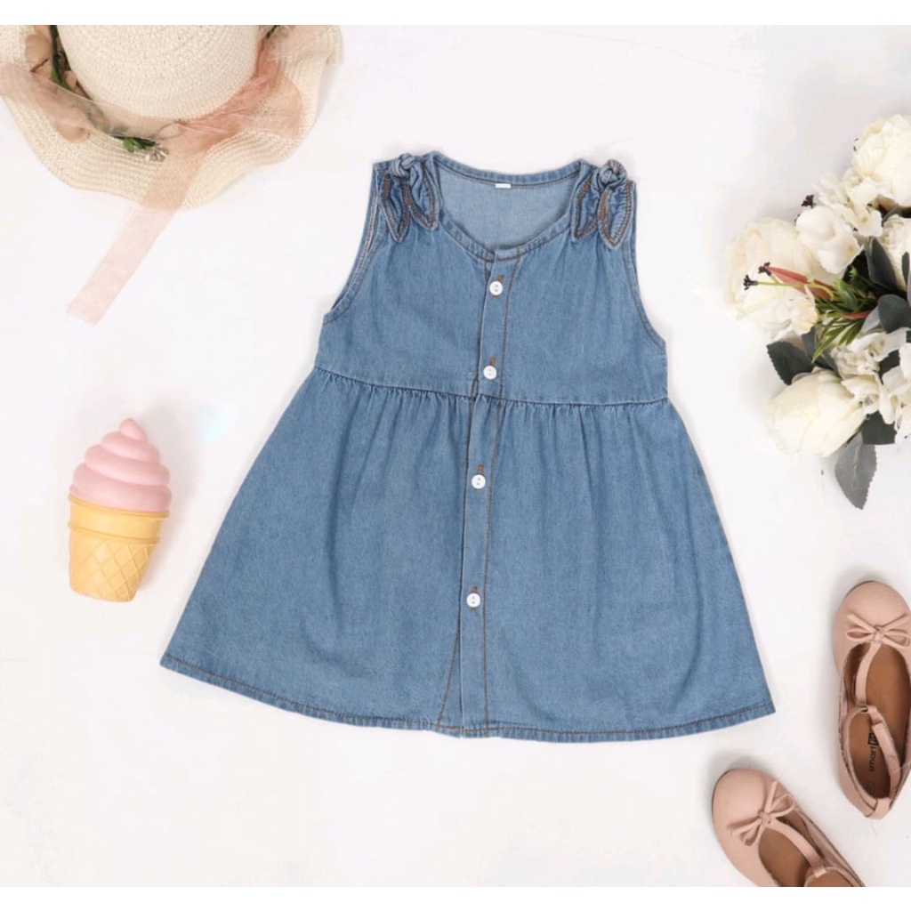 DRESS JEANS CLLEO/DRESS JEANS ANAK PEREMPUAN/DRESS JEANS ANAK GEMES/Baju anak perempuan