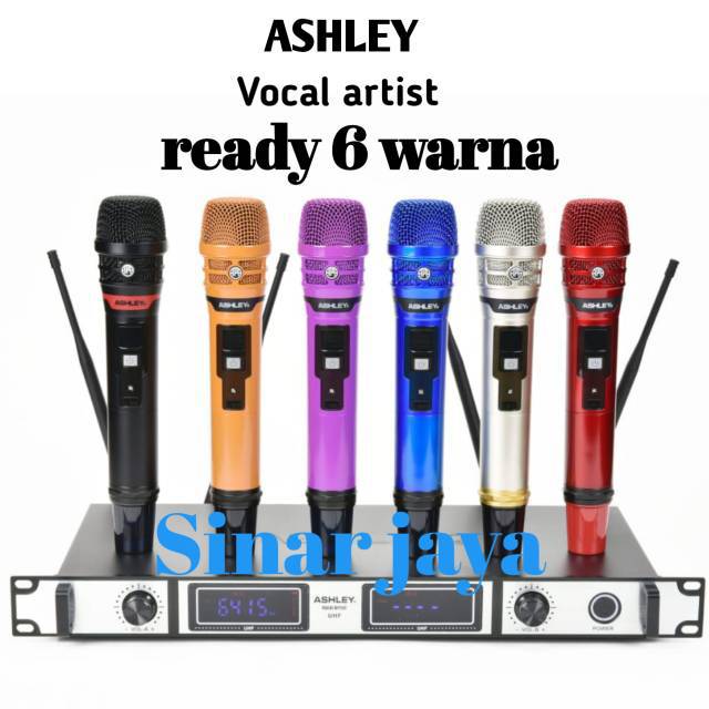 Mic wireless ASHLEY Vocal Artist Microphone Receiver System Shopee