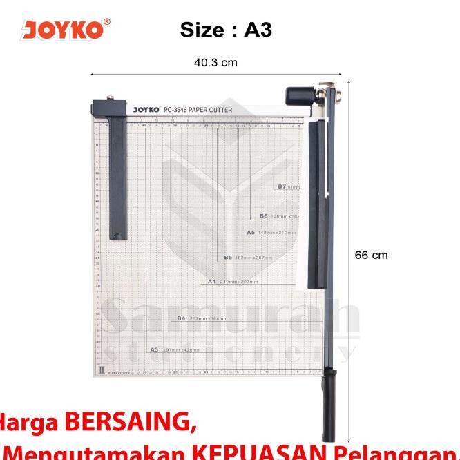 

Paper Cutter A3 Joyko Pc 3846 / Mesin Pemotong Cutting Kertas 38X46 Cm